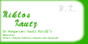 miklos kautz business card